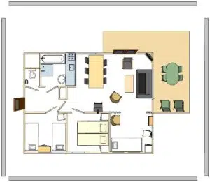 Plattegrond TD hoog-laagbed